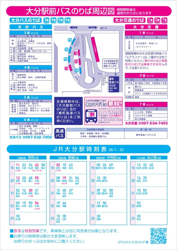 パスの時刻表