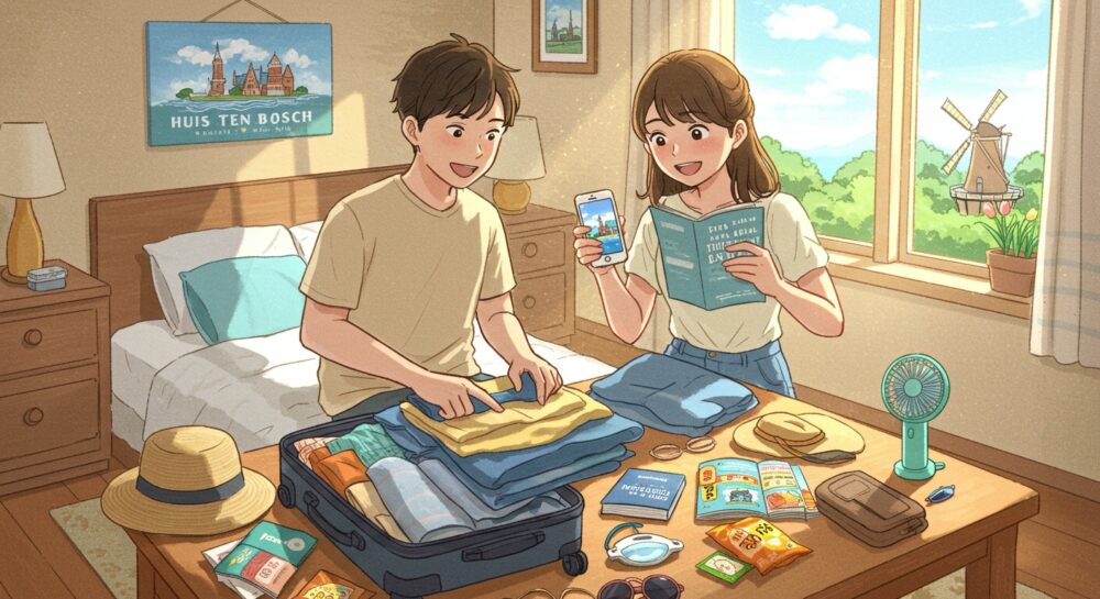 準備をするカップル